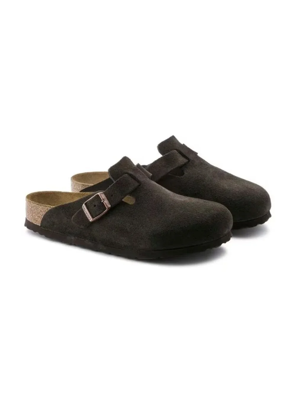 NEW Birkenstock Boston Soft Footbed Suede Leather Clogs Mocha